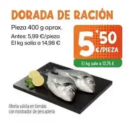 AhorraMas Dorada de racion oferta