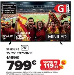 Carrefour SAMSUNG TV 75" TQ75QN1F oferta