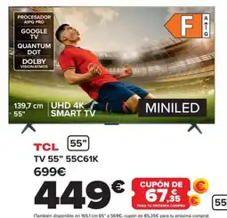 Carrefour TCL TV55"55C61K oferta