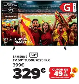 Carrefour SAMSUNG TV 50" TU50U7025FKX oferta