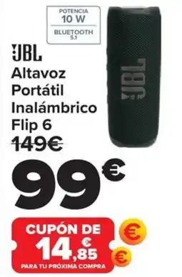 Carrefour JBL Altavoz Portátil Inalámbrico Flip 6 oferta