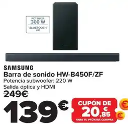 Carrefour SAMSUNG Barra de sonido HW-B450F/ZF oferta