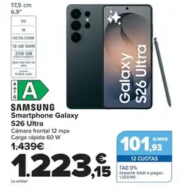 Carrefour SAMSUNG Smartphone Galaxy S26 Ultra oferta