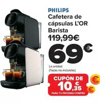 Carrefour PHILIPS Cafetera de cápsulas L'OR Barista oferta