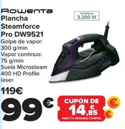 Carrefour ROWENTA Plancha Steamforce Pro DW9521 oferta