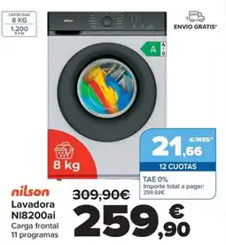 Carrefour NILSON Lavadora NI8200ai oferta