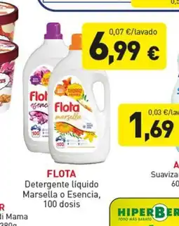 Hiperber Flota Detergente líquido Marsella o Esencia, 100 dosis oferta