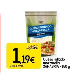 Dialprix SANABRIA Queso rallado mozzarella oferta