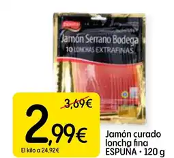 Dialprix ESPUÑA Jamón curado loncha fina oferta
