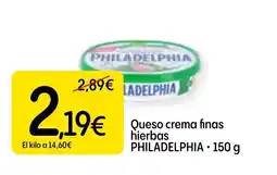Dialprix PHILADELPHIA Queso crema finas hierbas oferta