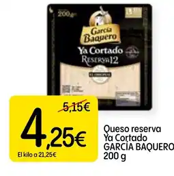 Dialprix GARCÍA BAQUERO Queso reserva Ya Cortado oferta