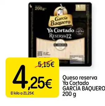 Dialprix GARCÍA BAQUERO Queso reserva Ya Cortado oferta