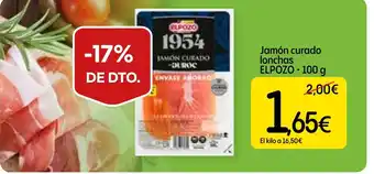 Dialprix ELPOZO Jamón curado lonchas oferta