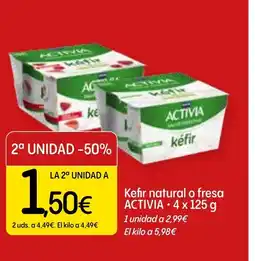 Dialprix ACTIVIA kéfir natural o fresa oferta