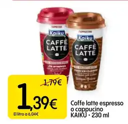 Dialprix KAIKU Coffe latte espresso o cappucinCoffe latte espresso oferta