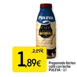 Dialprix PULEVA Preparado lácteo café con leche oferta