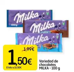 Dialprix MILKA Variedad de chocolates oferta