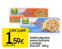Dialprix GULLON Galleta digestive avena chocolate o naranja oferta