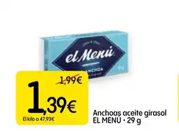 Dialprix EL MENU Anchoas aceite girasol oferta