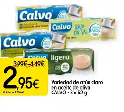 Dialprix CALVO Variedad de atún claro en aceite de oliva oferta