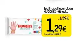 Dialprix HUGGIES Toallitas all over clean oferta