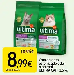 Dialprix ULTIMA CAT Comida gato esterilizado adult o hairball oferta