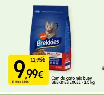 Dialprix BREKKIES EXCEL Comida gato mix buey oferta
