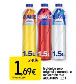 Dialprix AQUARIUS Isotónico zero original o naranja, o melocotón rojo oferta