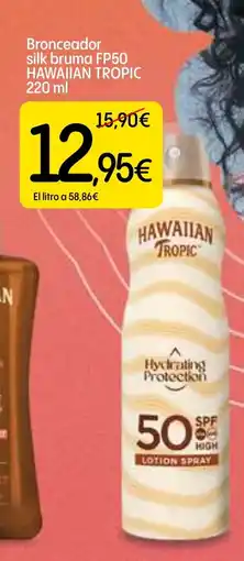 Dialprix HAWAIIAN TROPIC Bronceador silk bruma FP50 oferta