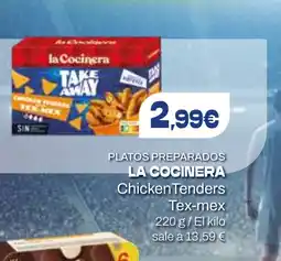 Dialprix LA COCINERA Platos preparados Chicken Tenders Tex-mex oferta