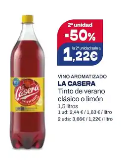 Dialprix LA CASERA Vino aromatizado Tinto de verano clásico o limón oferta
