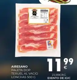 CashDiplo AIRESANO Paleta dop teruel al vacío lonchas oferta