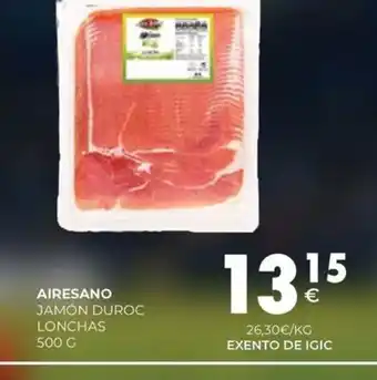 AIRESANO Jamón duroc lonchas