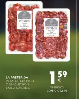 CashDiplo LA PREFERIDA Pétalos chorizo o salchichón extra 50%, oferta