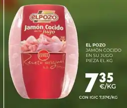 CashDiplo EL POZO Jamón cocido en su jugo oferta