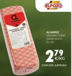 CashDiplo ALMIREZ Jamón york sandwich oferta