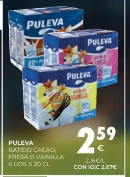CashDiplo PULEVA Batido cacao, fresa o vainilla oferta