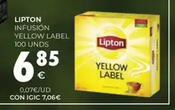 CashDiplo LIPTON Infusión yellow label 100 unds oferta