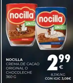 CashDiplo NOCILLA Crema de cacao original o chocoleche oferta