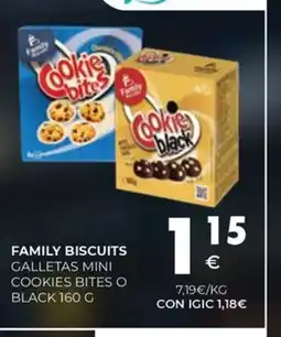 CashDiplo FAMILY BISCUITS Galletas mini cookies bites o black oferta