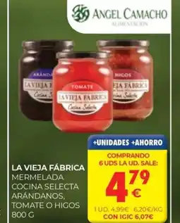 CashDiplo LA VIEJA FÁBRICA Mermelada cocina selecta arandanos, tomate o higos oferta