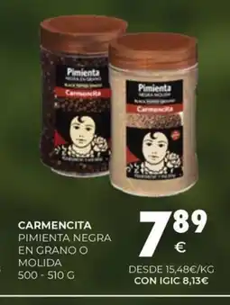 CashDiplo CARMENCITA Pimienta negra en grano o molida oferta