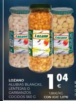 CashDiplo LOZANO Alubias blancas, lentejas o garbanzos cocidos oferta