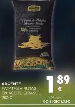 CashDiplo ARGENTE Patatas virutas en aceite girasol oferta