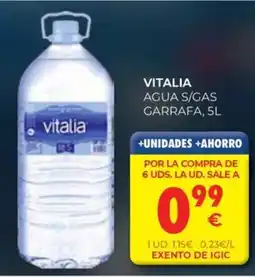 CashDiplo VITALIA Agua s/gas garrafa oferta