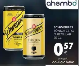 CashDiplo SCHWEPPES Tónica original o regular oferta