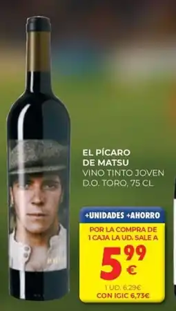 CashDiplo EL PICARO DE MATSU Vino tinto joven d.o. toro oferta