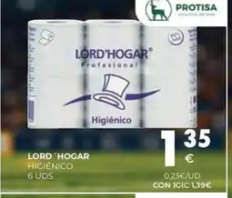 CashDiplo LORD HOGAR Higiénico oferta
