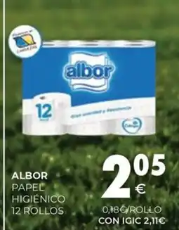 CashDiplo ALBOR Papel higiénico 12 rollos oferta