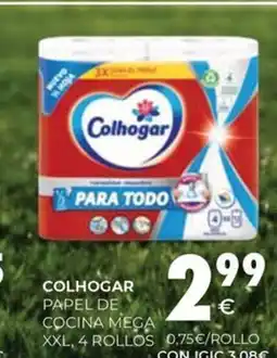CashDiplo COLHOGAR Papel de cocina mega xxl, 4 rollos oferta